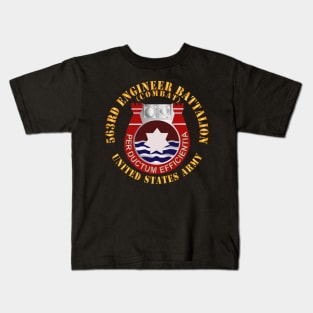 563rd Engineery Battalion - DUI - Combat - US Army X 300 Kids T-Shirt